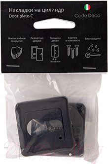 Изображение товара Накладка на цилиндр Code Deco Deco DP-C-22-BLM (черный матовый)