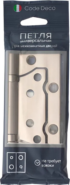 Изображение товара Петля дверная Code Deco 100x75x2.5-B2-Nis (матовый никель)