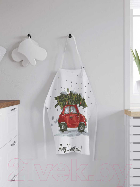 Изображение товара Кухонный фартук JoyArty Елка спешит праздновать / ap-20069