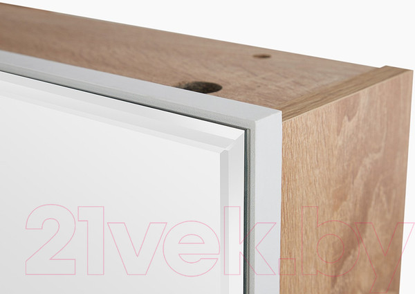 Изображение товара Шкаф для обуви ТриЯ Тип 16 с зеркалом (дуб сонома/белая шагрень)