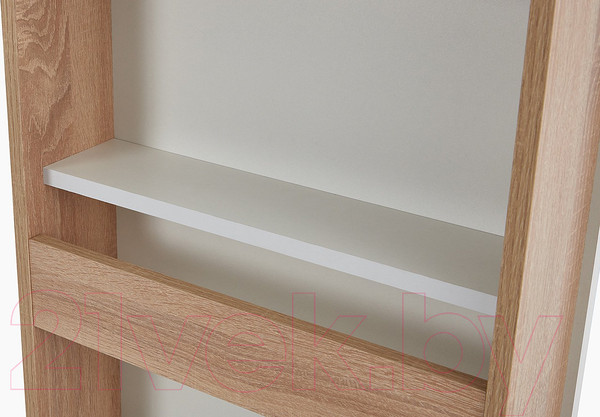 Изображение товара Шкаф для обуви ТриЯ Тип 16 с зеркалом (дуб сонома/белая шагрень)