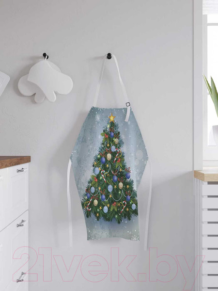 Изображение товара Кухонный фартук JoyArty Ель с цветными шариками / ap-78630