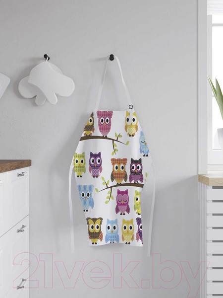 Изображение товара Кухонный фартук JoyArty Сонные совы / ap-10818