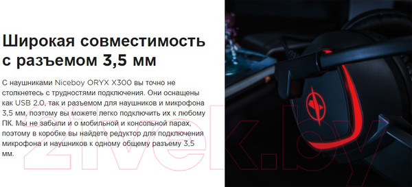 Изображение товара Наушники-гарнитура Niceboy Oryx X300