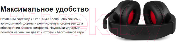 Изображение товара Наушники-гарнитура Niceboy Oryx X300