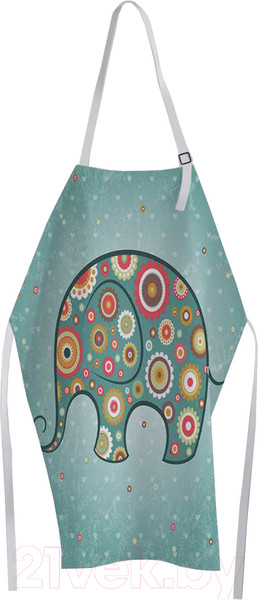 Изображение товара Кухонный фартук JoyArty Цветочный слоник / ap-27641