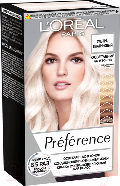 Изображение товара Гель-краска для волос L'Oreal Paris Preference 950 (ультра-платиновый )
