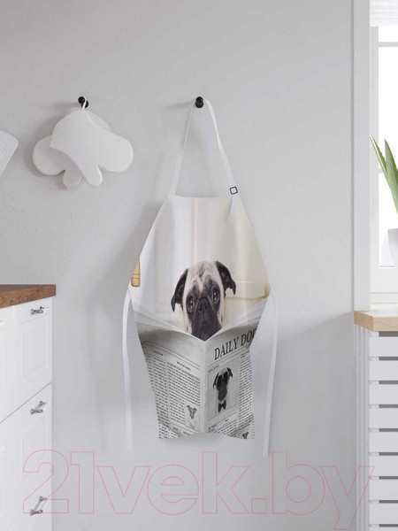 Изображение товара Кухонный фартук JoyArty Собака с газетой / ap-41936