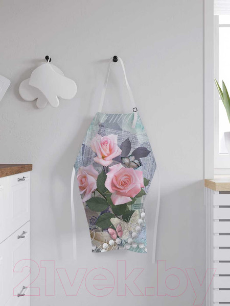 Изображение товара Кухонный фартук JoyArty Розы и бисер / ap-16630