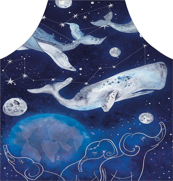 Изображение товара Кухонный фартук JoyArty Космические киты / ap-18695