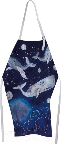 Изображение товара Кухонный фартук JoyArty Космические киты / ap-18695