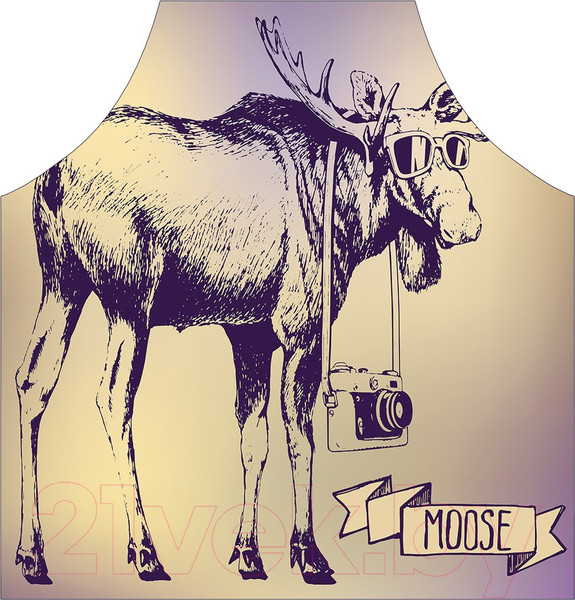 Изображение товара Кухонный фартук JoyArty Лось с фотоаппаратом / ap-22292