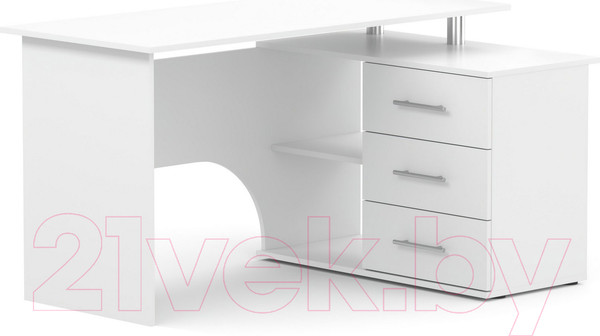 Изображение товара Письменный стол Сокол-Мебель КСТ-09 (правый, белый)