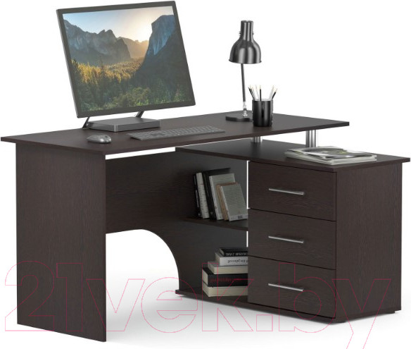 Изображение товара Письменный стол Сокол-Мебель КСТ-09 (правый, венге)