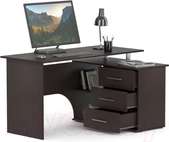 Изображение товара Письменный стол Сокол-Мебель КСТ-09 (правый, венге)
