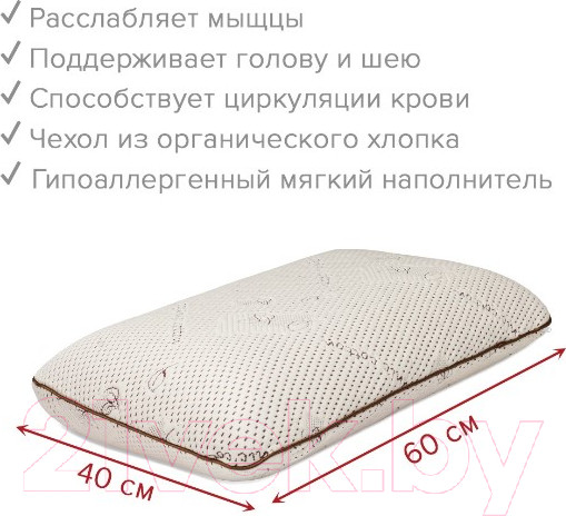 Изображение товара Анатомическая подушка Ambesonne Овальная 60x40 / plortooc-01