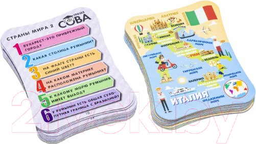 Изображение товара Настольная игра Bondibon Умная сова. Страны мира 2 / ВВ4843