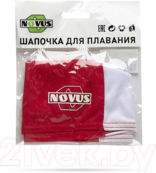 Изображение товара Шапочка для плавания Novus NPC-41 (красный/белый)