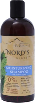 Изображение товара Шампунь для волос Nord's Secret Мелисса и масло Чайного дерева Увлажняющий (360мл)