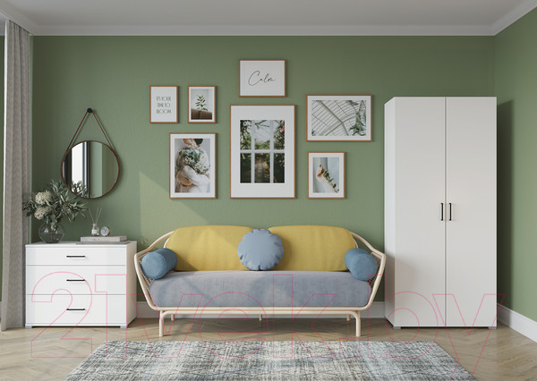 Изображение товара Комод Горизонт Мебель Victor (белый)