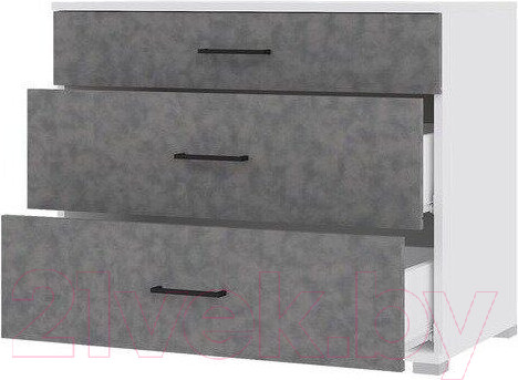 Изображение товара Комод Горизонт Мебель Victor (белый/бетон)