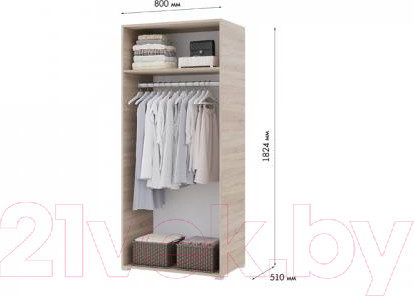 Изображение товара Шкаф Горизонт Мебель Victor (сонома)