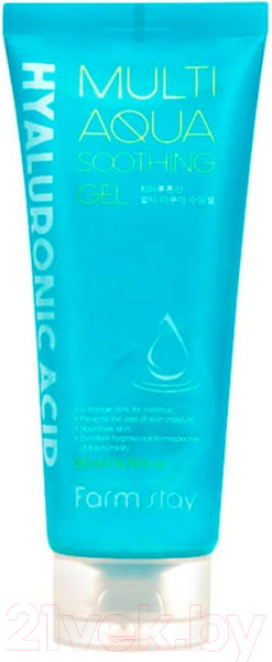 Изображение товара Гель для лица FarmStay Hyaluronic Acid Multi Aqua Многофункциональный успокаивающий (200мл)