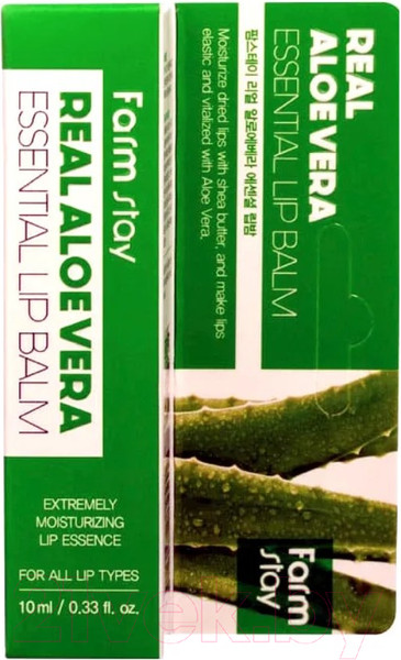 Изображение товара Бальзам для губ FarmStay Real Aloe Vera Essential Lip Balm (10мл)