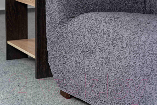 Изображение товара Чехол на 2-х местный диван Софатэкс Стандарт ПО-9 Венеция без оборки / 01301 (серый)