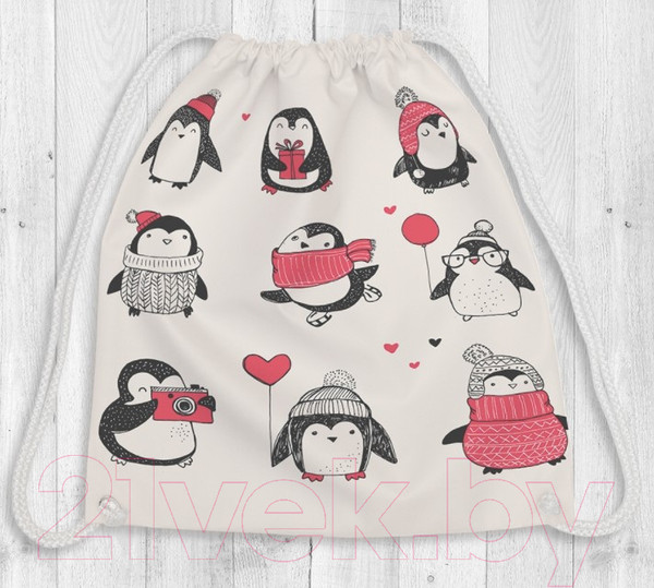Изображение товара Мешок для обуви JoyArty Выбери своего пингвина / bpa_290618