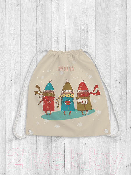 Изображение товара Мешок для обуви JoyArty Новогодняя прогулка / bpa_290622