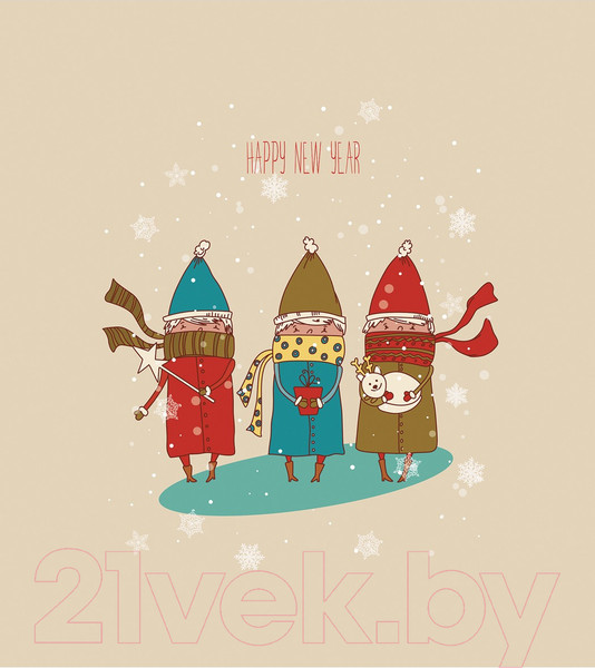 Изображение товара Мешок для обуви JoyArty Новогодняя прогулка / bpa_290622