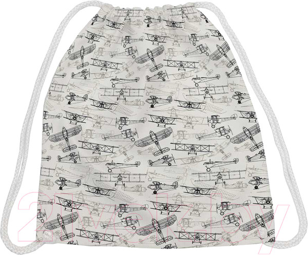 Изображение товара Мешок для обуви JoyArty Чертежи самолетов / bpa_53394