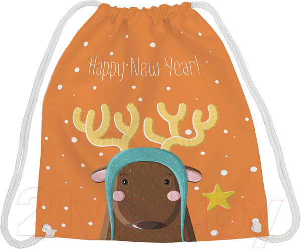 Изображение товара Мешок для обуви JoyArty Олень в новогоднюю ночь / bpa_290616