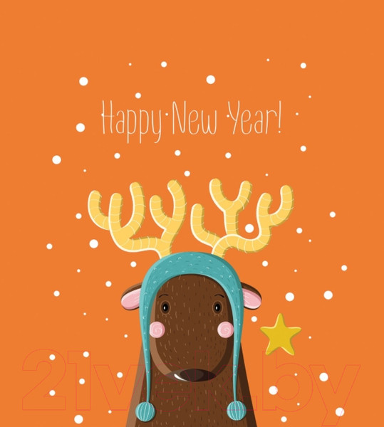 Изображение товара Мешок для обуви JoyArty Олень в новогоднюю ночь / bpa_290616