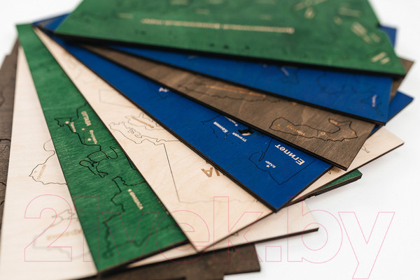 Изображение товара Декор настенный Woodary Карта мира XL / 3140