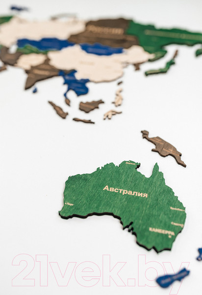 Изображение товара Декор настенный Woodary Карта мира XL / 3140