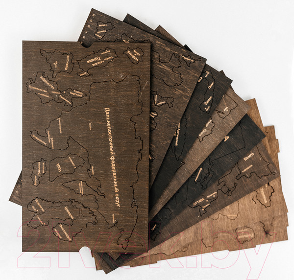 Изображение товара Декор настенный Woodary Карта мира XL / 3149