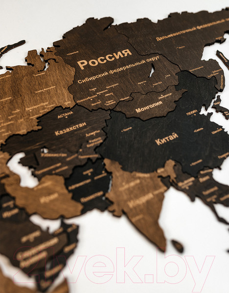 Изображение товара Декор настенный Woodary Карта мира XL / 3149