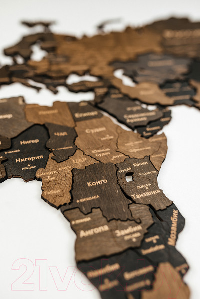 Изображение товара Декор настенный Woodary Карта мира XL / 3149