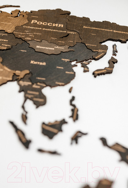 Изображение товара Декор настенный Woodary Карта мира XL / 3149