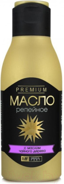 Изображение товара Масло косметическое Medicalfort Premium Репейное с эфирным маслом чайного дерева (100мл)