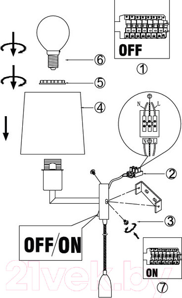 Бра Arte Lamp Woods A9246AP-2SS — фото 6
