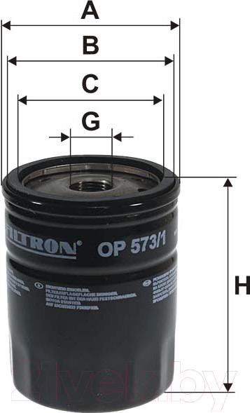 Изображение товара Масляный фильтр Filtron OP573/1