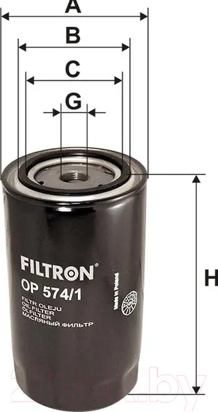 Изображение товара Масляный фильтр Filtron OP574/1