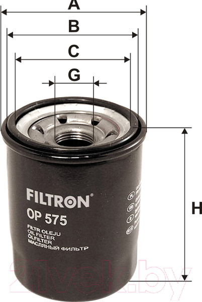 Изображение товара Масляный фильтр Filtron OP575