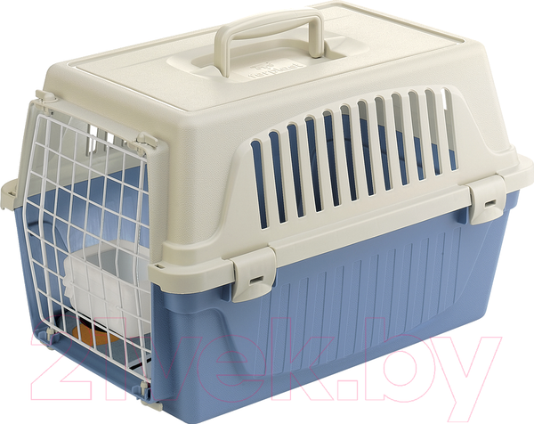 Изображение товара Переноска для животных Ferplast Atlas 10 / 73007899 (голубой, с ковриком и поилкой)