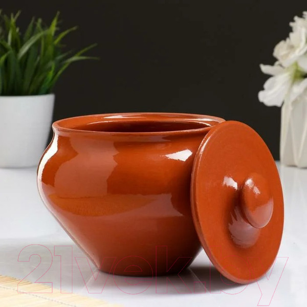 Изображение товара Горшочек для запекания Вятская керамика ГП 0,9 (терракот)