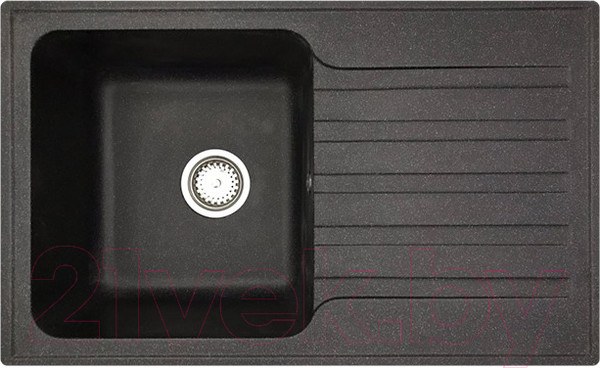 Изображение товара Мойка кухонная со смесителем БелЭворс Styl L + смеситель W4998-4-22 + дозатор L405F (черный)
