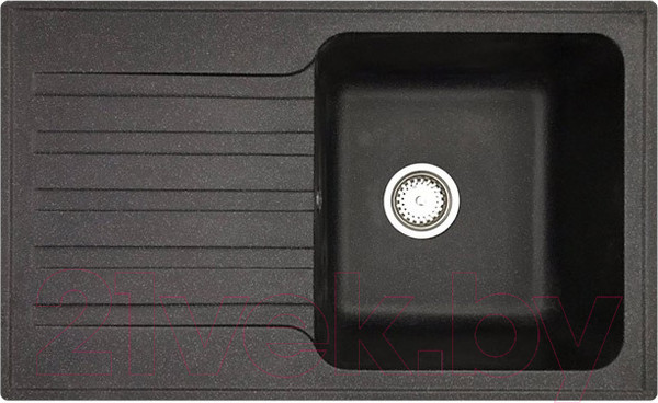 Изображение товара Мойка кухонная со смесителем БелЭворс Styl R + смеситель W4998-4-22 + дозатор L405F (черный)